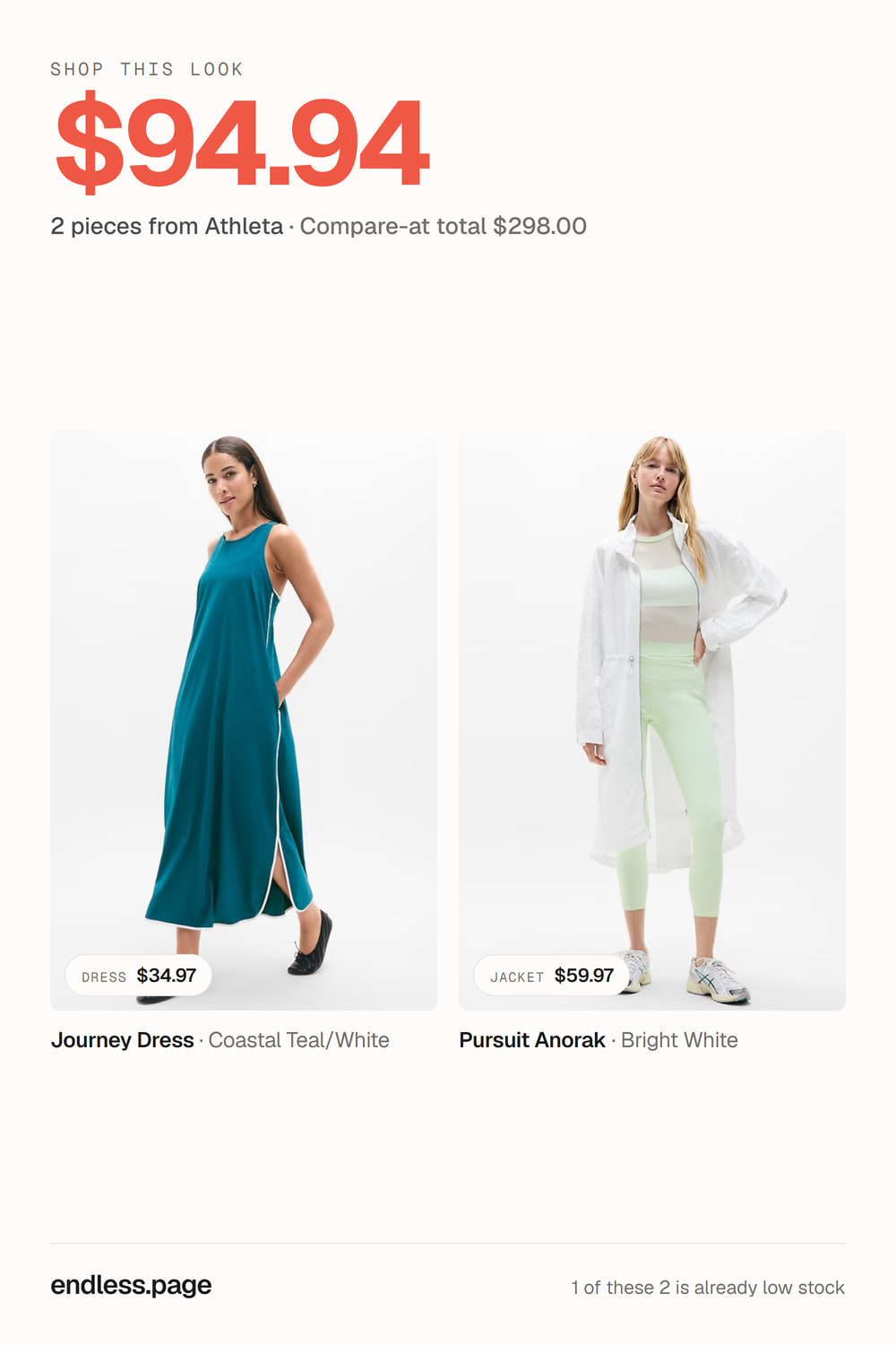 Fall outfit ideas for women under $100 · blue look, 2 pieces on sale at Athleta