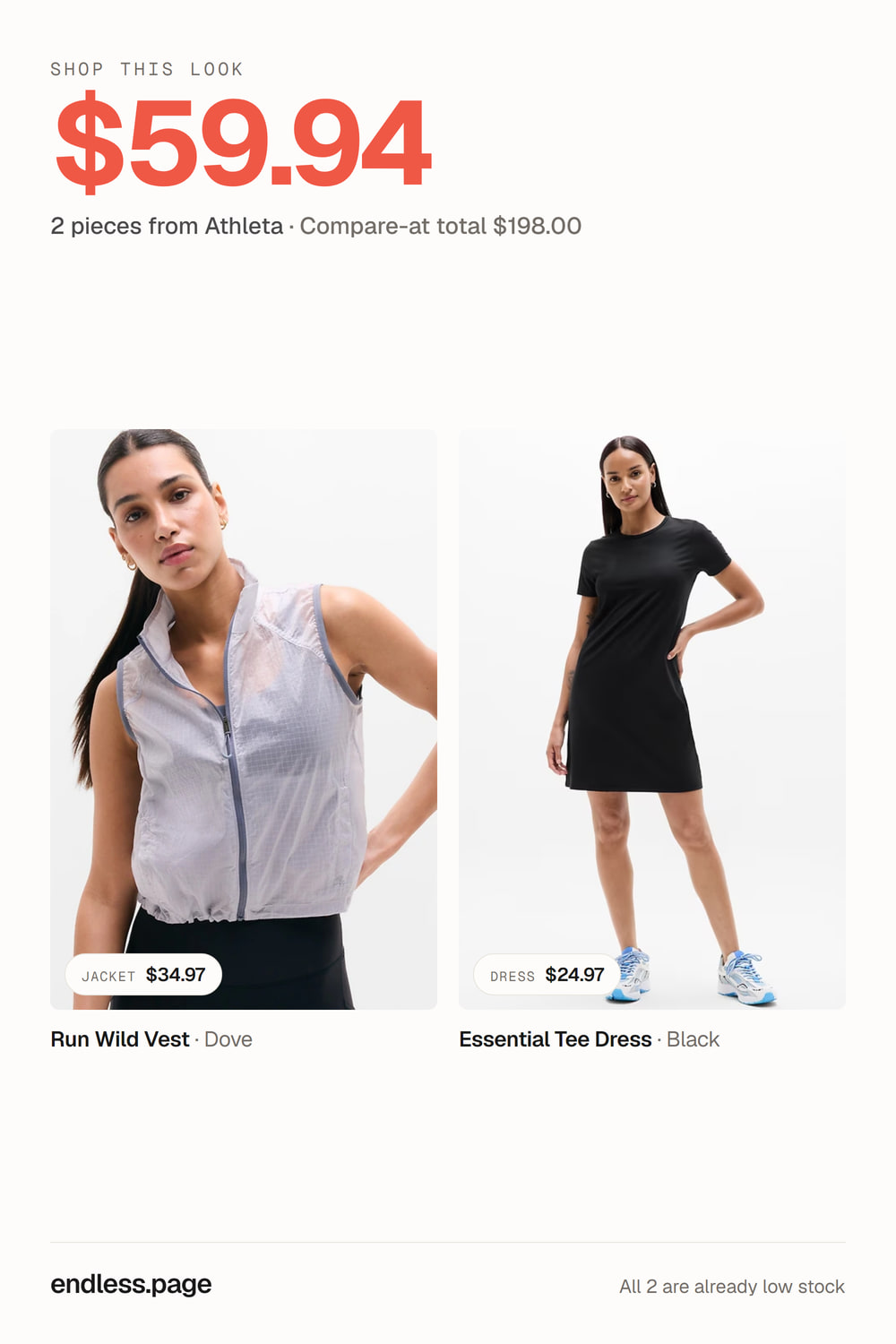Fall outfit ideas for women under $75 · neutral look, 2 pieces on sale at Athleta