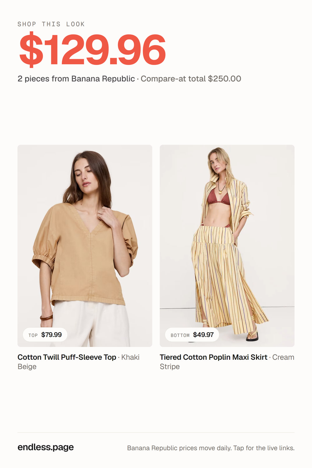 Fall outfit ideas for women under $150 · neutral look, 2 pieces on sale at Banana Republic