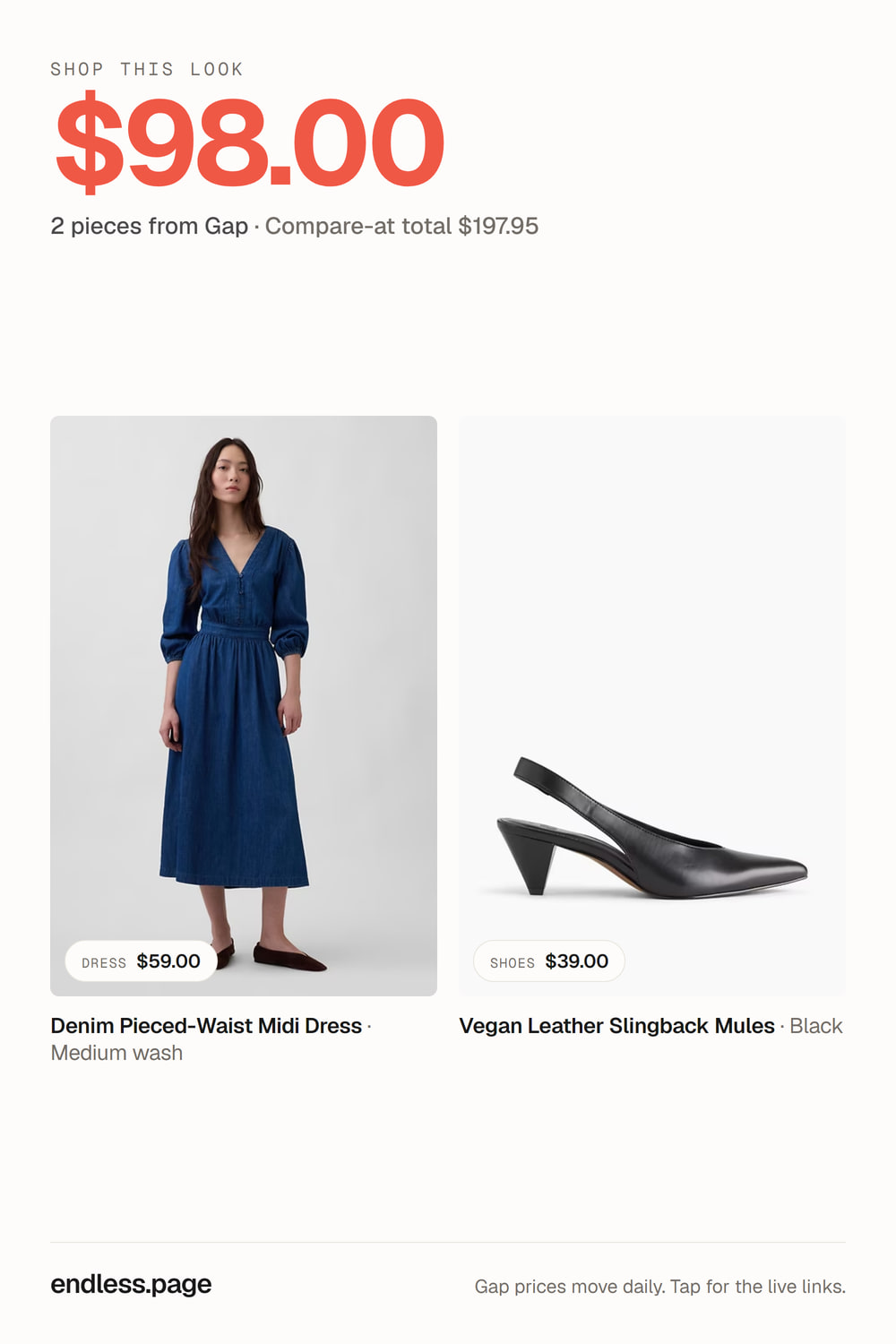 Fall outfit ideas for women under $100 · neutral look, 2 pieces on sale at Gap
