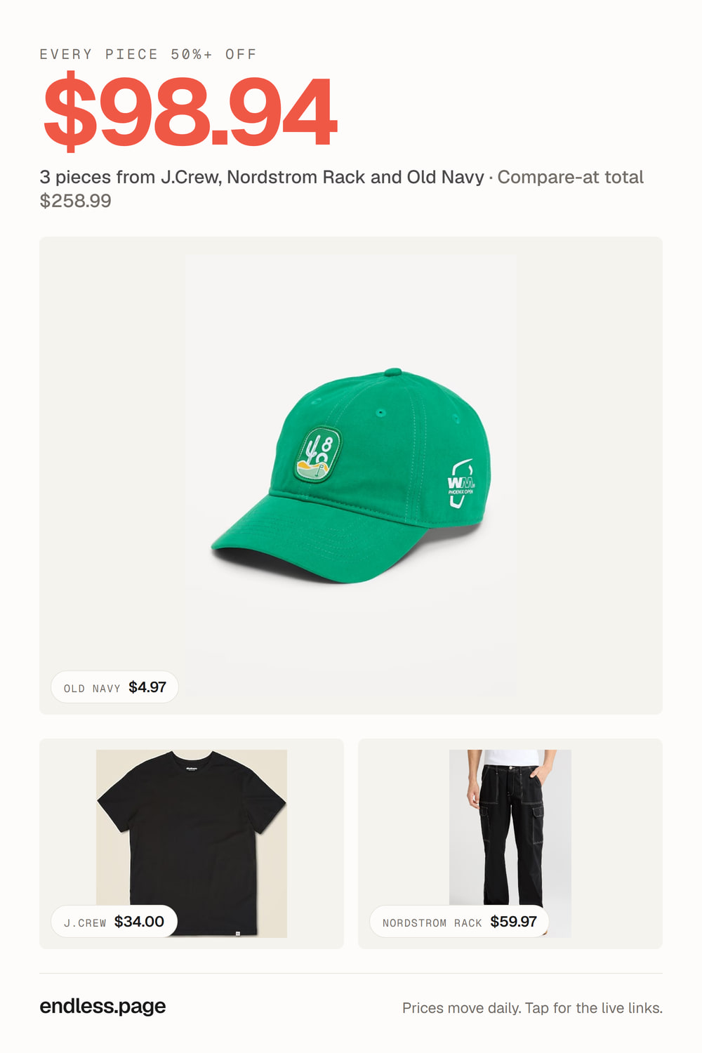 Fall outfit ideas for men under $100 · every piece 50%+ off, green look