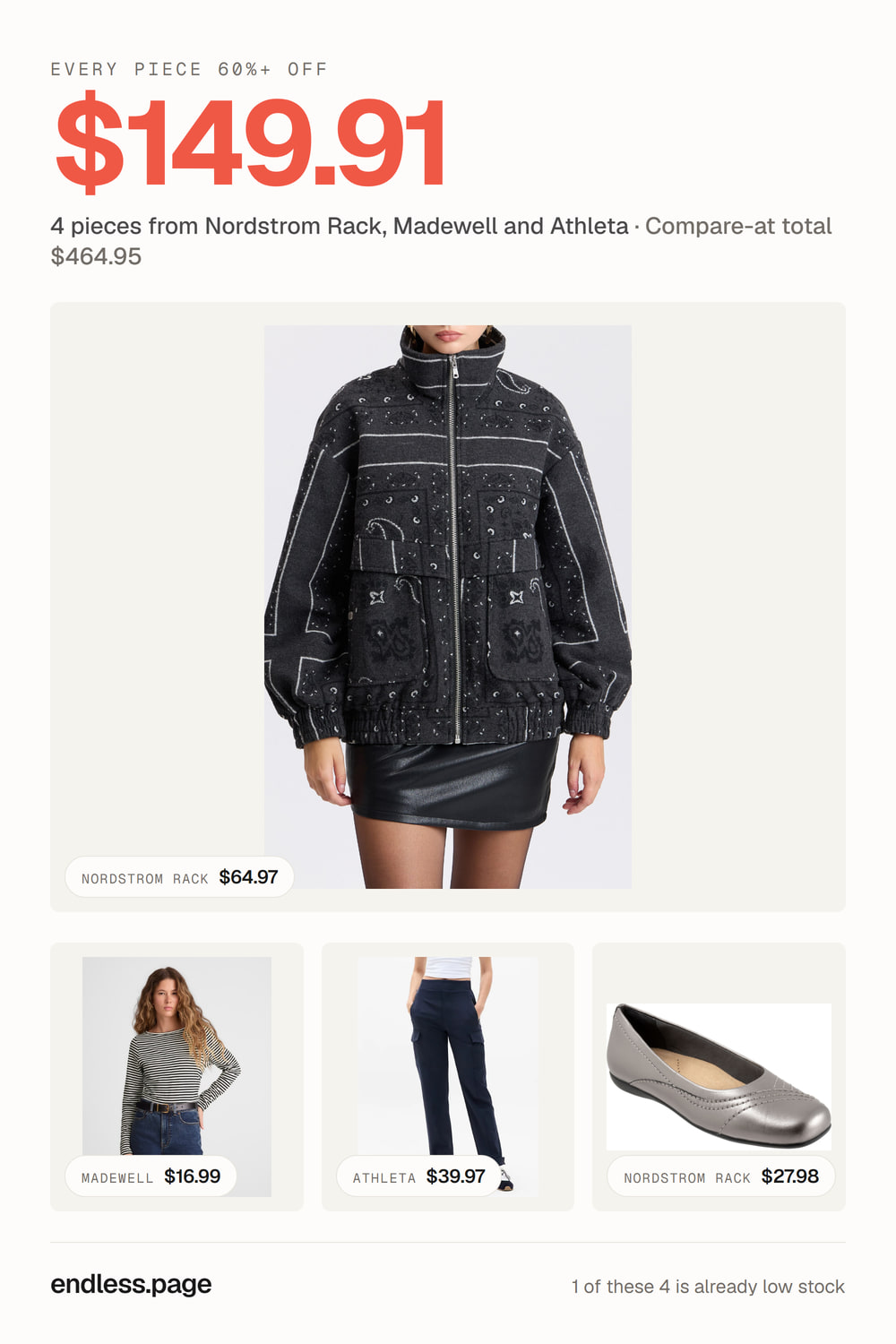 Fall outfit ideas for women under $150 · every piece 60%+ off, neutral look