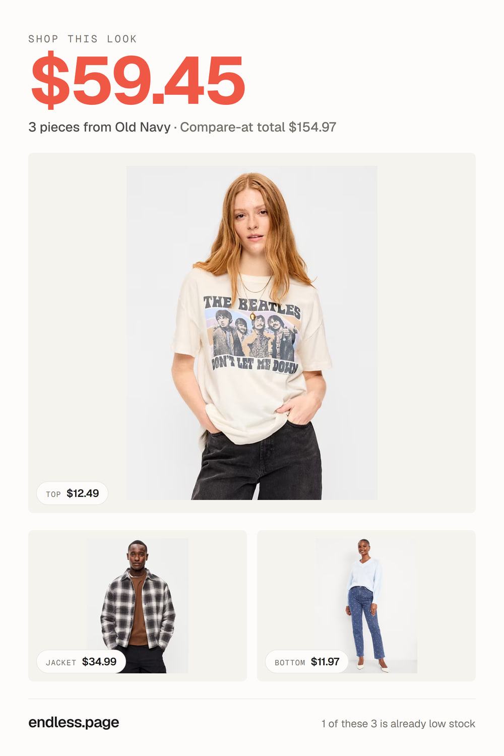 Fall outfit ideas for women under $75 · blue look, 3 pieces on sale at Old Navy