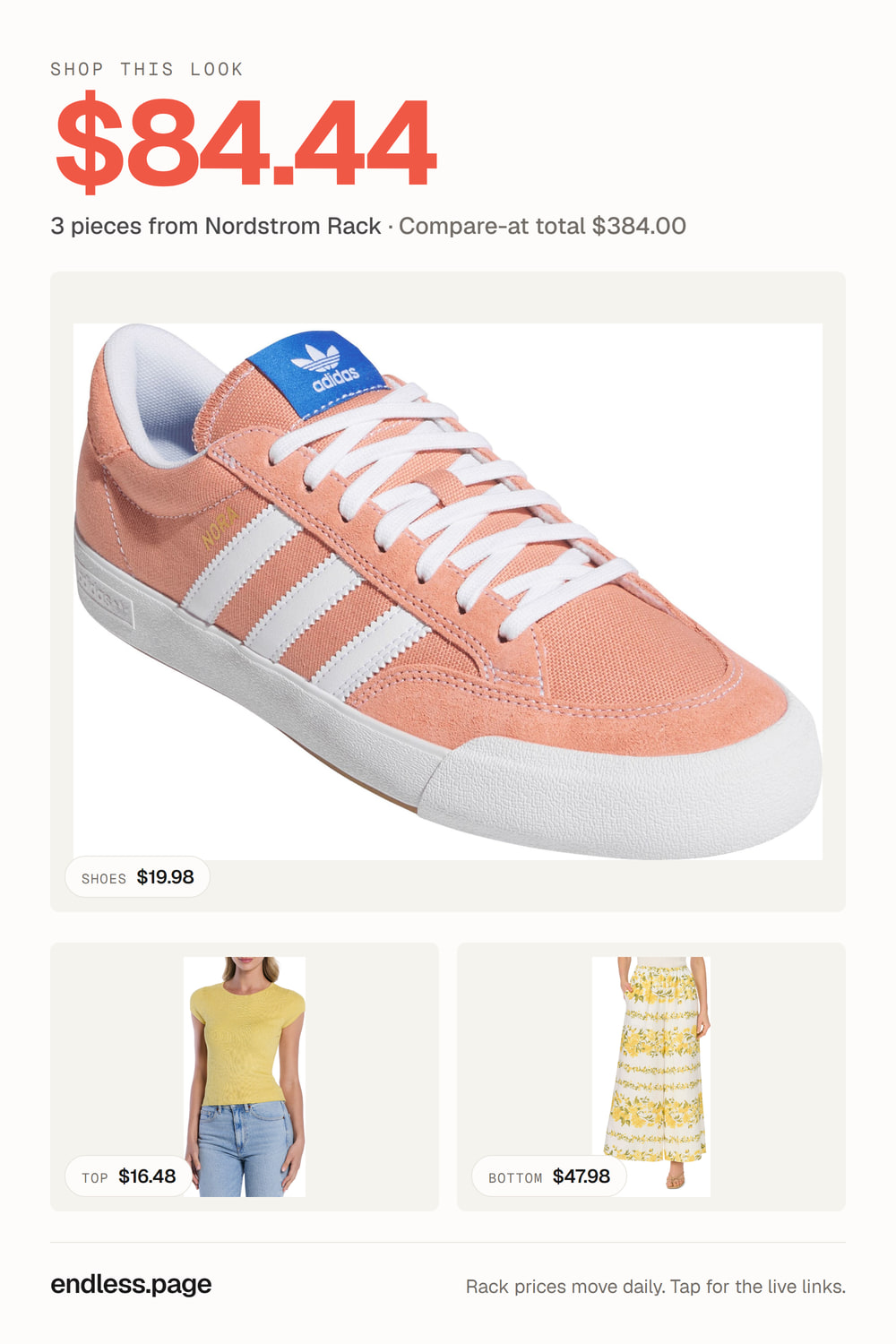 Fall outfit ideas for women under $100 · orange look, 3 pieces on sale at Nordstrom Rack